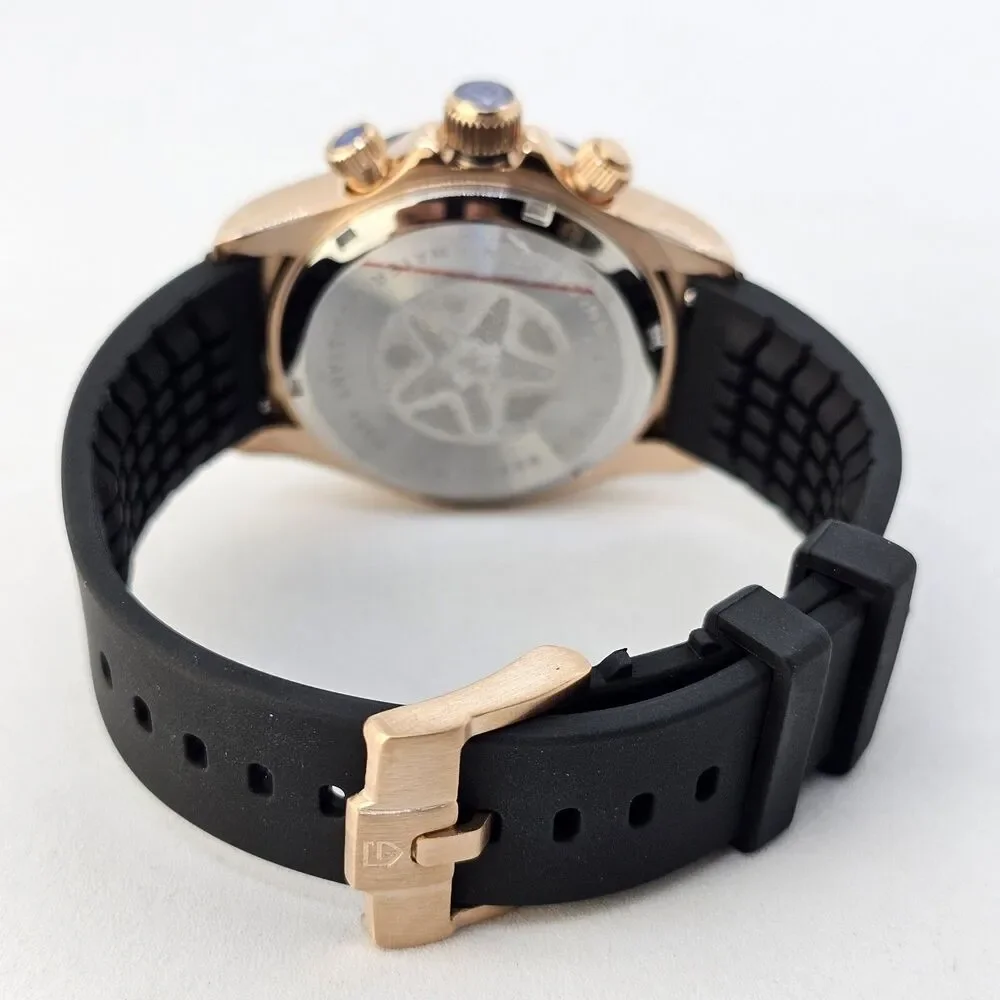 Pagani Design‎ Watch Men's 40MM Gold Dial Black Plastic Red Orange Canvas Bands - Picture 10 of 16